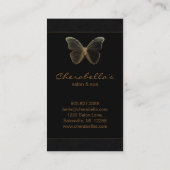 Or de papillon de spa de carte de visite de salon (Dos)