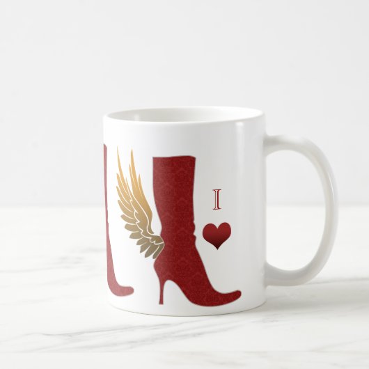 Or de rouge de tasse de café de botte d'aile (Droite)