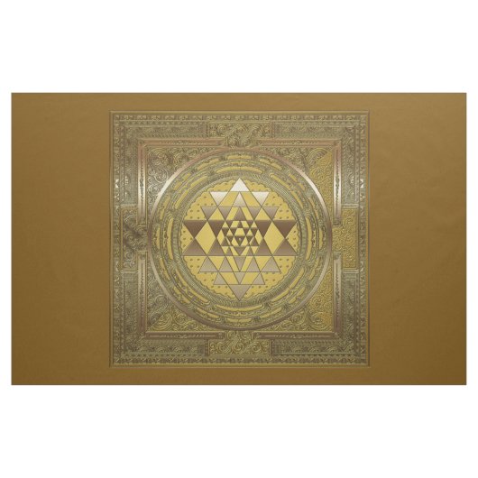 Or de Sri Yantra - tissu (Yard)