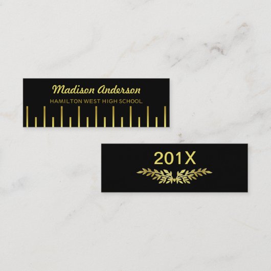 Or Deco d'insertion de dernière année de carte (Devant / Derrière)