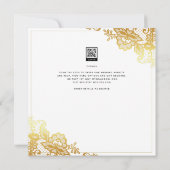 Or dentelle blanche Faire-part de mariage classiqu (Dos)