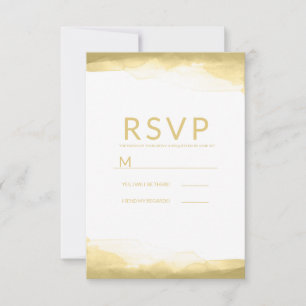 Or Dijon Mustard Aquarelle Mariage moderne RSVP