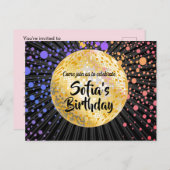 or disco ball Postcard invitation (Devant / Derrière)