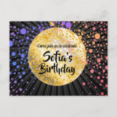 or disco ball Postcard invitation (Devant)
