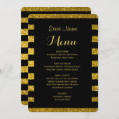 Or du menu | de dîner et rayures noires (Devant / Derrière)