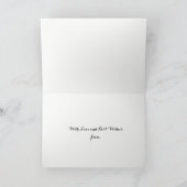 Or-effet chic de carte de guirlande de Noël sur le (Intérieur)