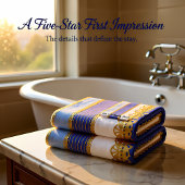 Or élégant avec bande bleue et blanche