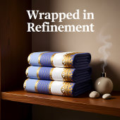 Or élégant avec bande bleue et blanche