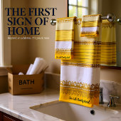 Or élégant avec bande jaune et blanche