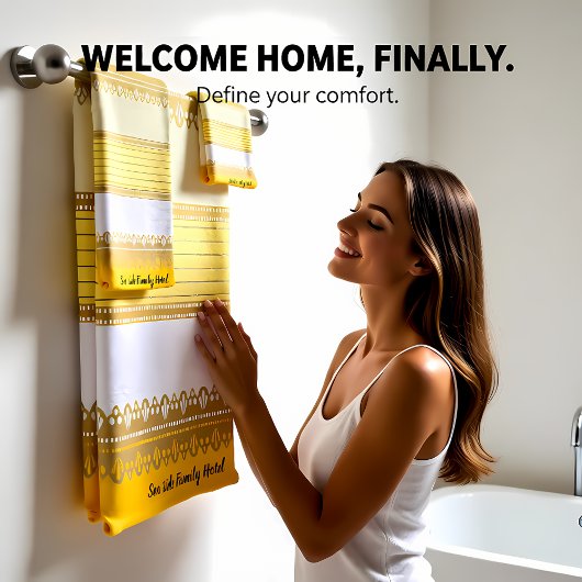 Or élégant avec bande jaune et blanche