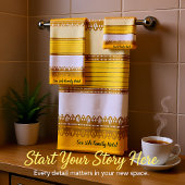 Or élégant avec bande jaune et blanche