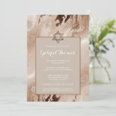 Or élégant des invitations | de Mitzvah de barre (Debout devant)