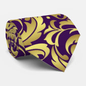 Or élégant et cravate pourpre de fête des pères de (Roulé)