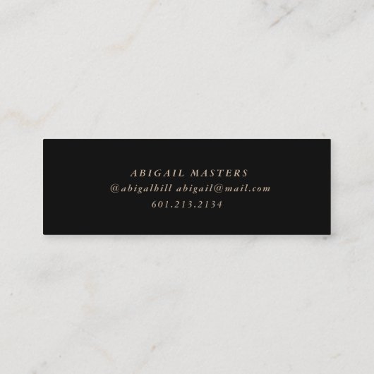 or élégant script carte de nom (Dos)