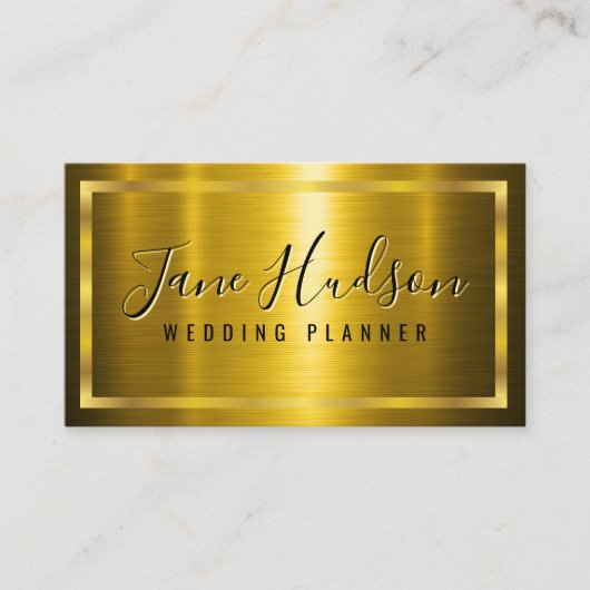 Or élégant sur Carte de visite Gold 3.5X2.0 (Devant)