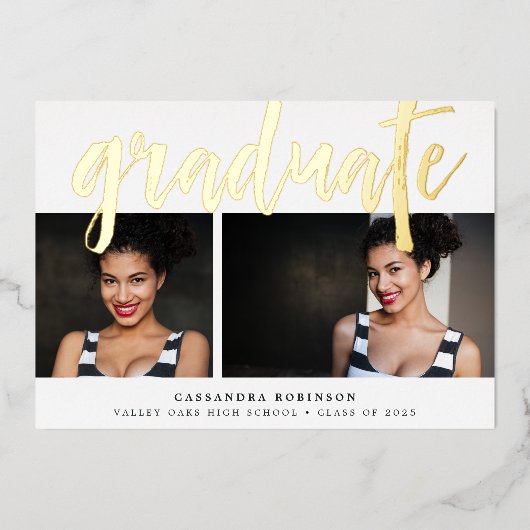 Or esquissé | Deux Faire-part d'obtention d'un dip (Recto)