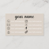 Or esthétique et Carte de visite neutre (Dos)