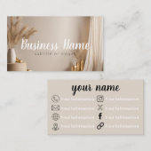 Or esthétique et Carte de visite neutre (Devant / Derrière)