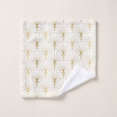 Or et blanc Art Déco 2 motif (Gant de toilette)