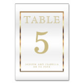 Or et Blanc - Carte de Table (Dos)