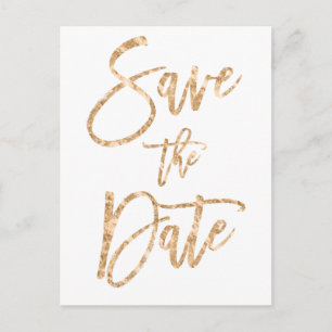 Or Et Blanc Enregistrer La Date Cartes Postales