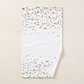 Or et blanc métallique de Noël (Serviette à main)