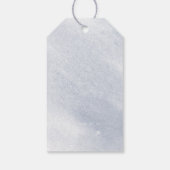 Or et bleu Dusty | Étiquette cadeau Mariage (Dos)