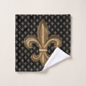 Or et bronze Fleur de Lis (Gant de toilette)