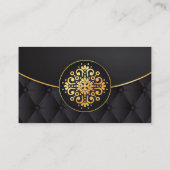 Or et carte de visite bilatéral velouté de noir (Dos)