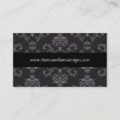 Or et carte de visite noir de damassé (Dos)