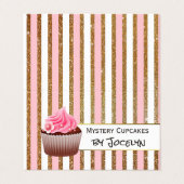 Or et carte de visite plié par boulangerie barré (Extérieur déplié)