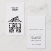 Or et carte noire d'entreprise immobilière de (Devant / Derrière)