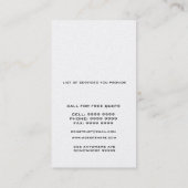 Or et carte noire d'entreprise immobilière de (Dos)