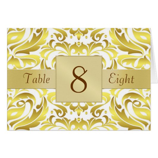 Or et carte pliée par nombre blanc de Tableau de (Devant Horizontal)