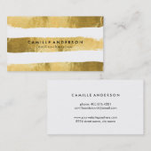 Or et cartes de visite blancs de technicien de (Devant / Derrière)