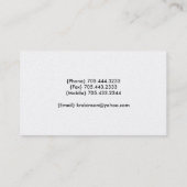 Or et cartes de visite élégants de noir (Dos)