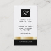 Or et cartes de visite noirs de mandataire (Dos)