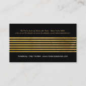 Or et cartes de visite noirs de maquilleur (Dos)