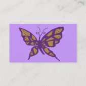 Or et cartes de visite pourpres de papillon (Dos)
