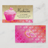 Or et dentelle mignons de petit gâteau de carte de (Devant / Derrière)