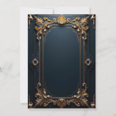 Or et Faire-part de mariage argent de luxe (Dos)