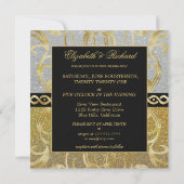 Or et Faire-part de mariage argenté (Dos)