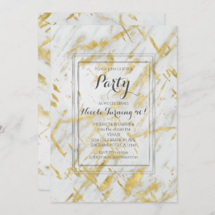 Or et invitations modernes fascinantes de marbre