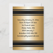 Or et invitations noires de notes de musique (Dos)