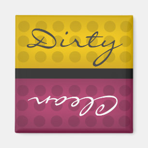 Or et magnet sale propre magenta de lave-vaisselle