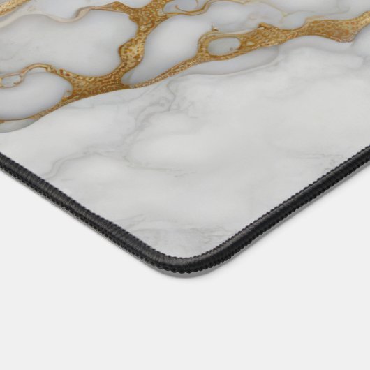 Or et Marbre blanc Abstrait (Coin)