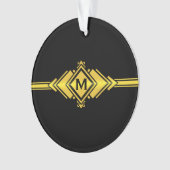 Or et monogramme noir de ceinture d'art déco (devant)