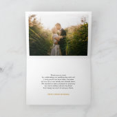 Or et noir | Carte de remerciements Mariage tropic (Intérieur)