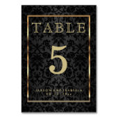 Or et noir - Carte table (Dos)