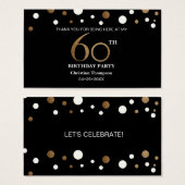 Or et noir, cartes de remerciements (Devant & derrière)